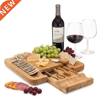 Bamboo cheese board cheese cutter cheese pizza drill board