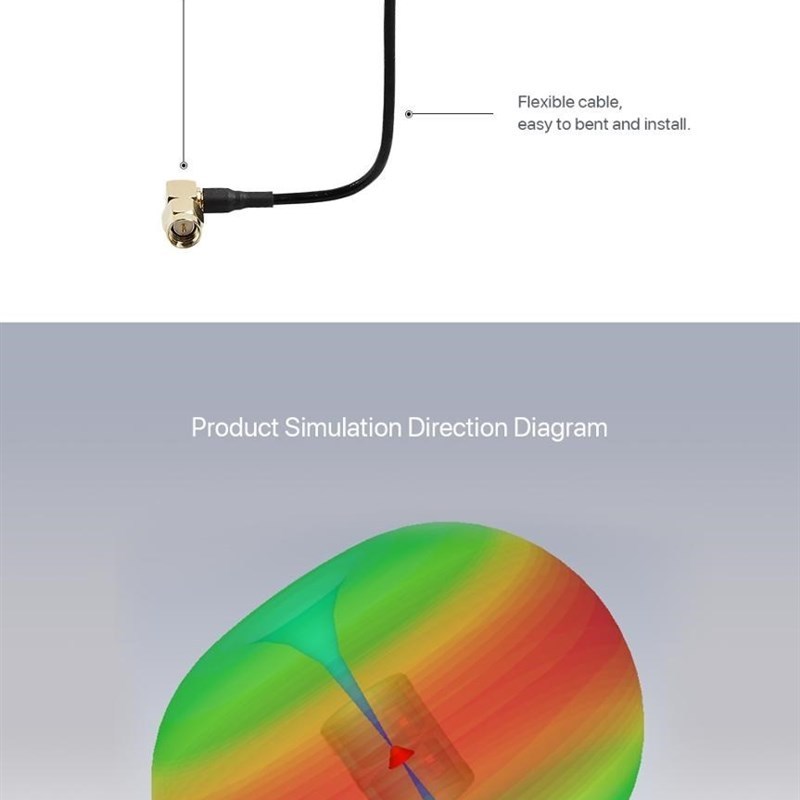 Foxeer Micro Lollipop 15cm 5.8G Omni Angle SMA RHCP Antenna