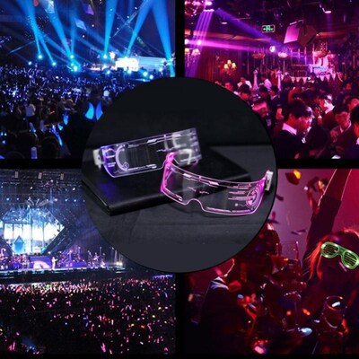 LED Luminous Glasses LED Glasses Wire Neon Light Up Visor Ey