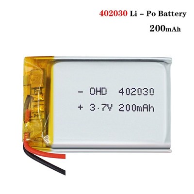 3.7V 200mAh 402030 Lithium Polymer Li Po li ion Rechargeabl