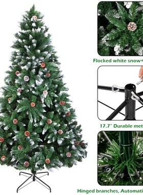6ft/7ft Pvc Flocking Christmas ree Desktop Encryption Christ