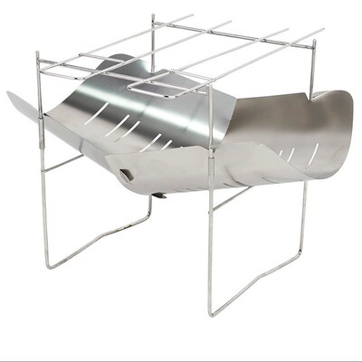 Stove-Burner Charcoal-Stove Wood Folding-Alloy Outdoor Ultra