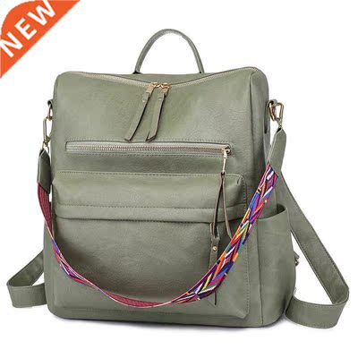 Women Backpack sheepskin Leather Backpack Women new fashion