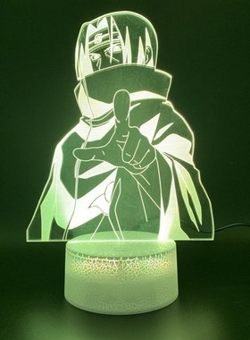 3d Led Night Light Lamp Naruto Anime Itachi chiha Figure Jap