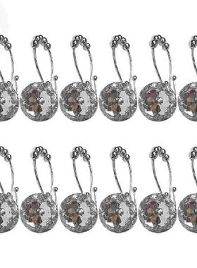 Shower Curtain Hooks Rings Hook Ring Hangs Glide Double