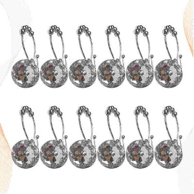 Shower Curtain Hooks Rings Hook Ring Hangs Glide Double