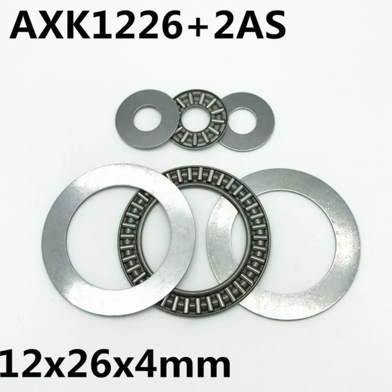 10pcs AXK1226  2AS Thrust Needle Roller Bearing 12x26x2 mm T