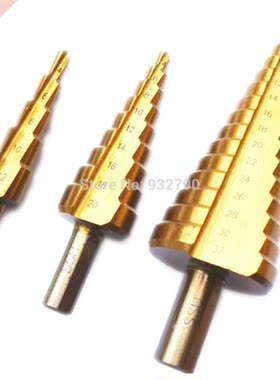 3pcs 4-12/20/32mm Lge Hss Cone Drill Bit Hole Cutter TriSh