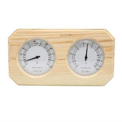 Sauna Room Thermometer Wood Hygrometer Indoors High