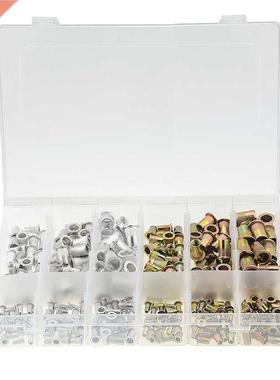 300PCS Zinc Plated Rivetnuts Blind Set Nutserts Threaded Ins