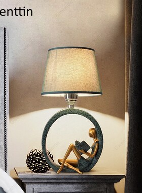 Reading Girl Table Lamp Modern Standing Desk Light for Bedro