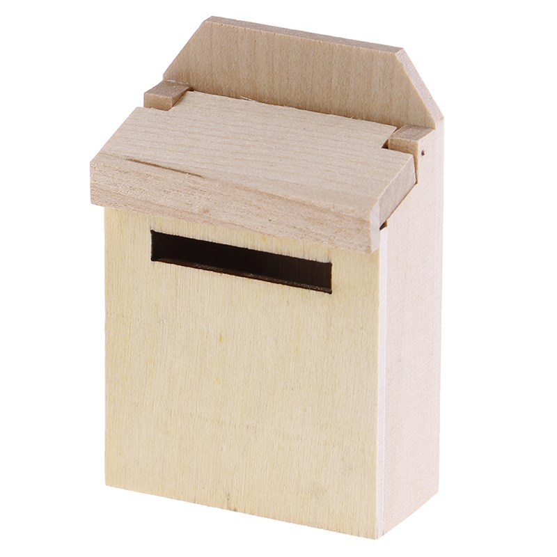 1/12 Dollhouse Miniature Mini Wooden Mailbox  Model  4.6*2.6