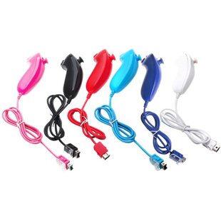 Pink  Nunchuck Nunchuk Video Game Remote Controller For