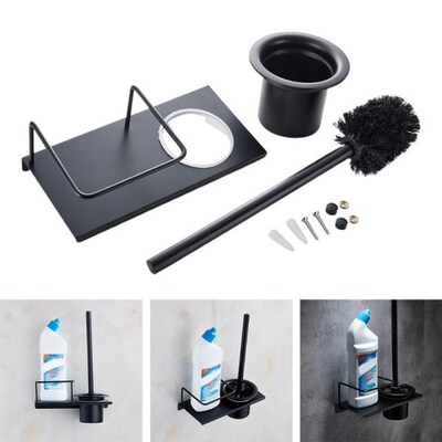 Bathroom Toilet Brush Hanging Rack Wall-mounted Drainable St