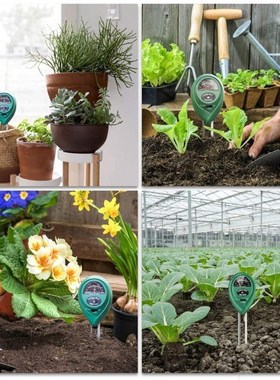 Soil pH Tester 3-in-1 PH Light Moisture Acidity Meter Soil T