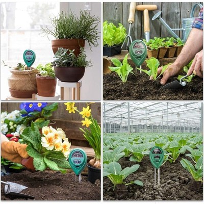 Soil pH Tester 3-in-1 PH Light Moisture Acidity Meter Soil T