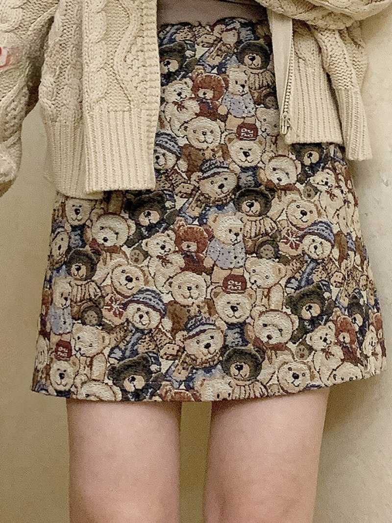 Jupes courtes rétro japonaises vintage pour femme