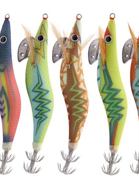 10pcs/pack Body Luminous Squid Jigs Hooks Octopus Cuttlefish