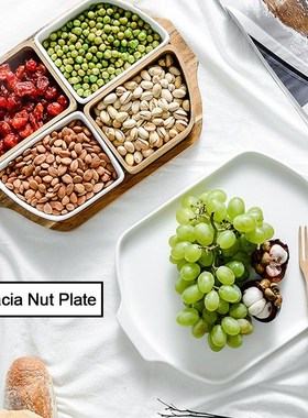 Dried Fruit Plate Innovative Compartment Snacks Candy Plate