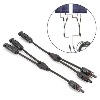 1Pair Parallel Connection Cable Electrical Solar Connector
