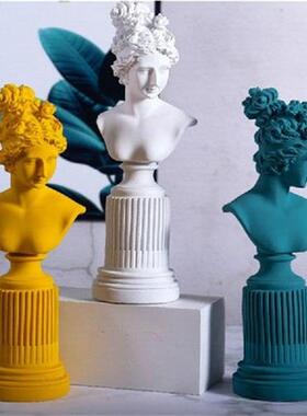 Nordic Luxury Home Decor  Resin Figure Heads Statue Crafts