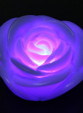 7 Color Romantic Changing LED Floating Rose Flower Candle