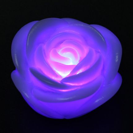 7 Color Romantic Changing LED Floating Rose Flower Candle