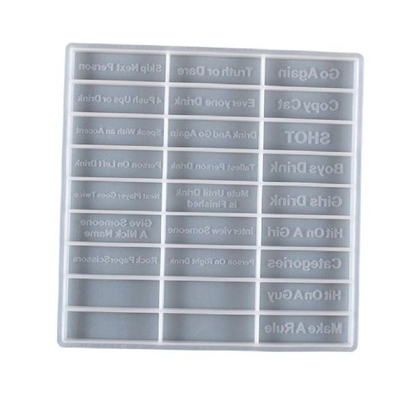 White Resin Molds Art Craft Epoxy Casting Game Mould Multi F
