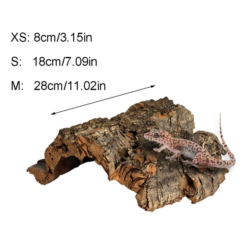 Reptile Climbing Cork Bark Natural Tree Wood Habitat Lizard