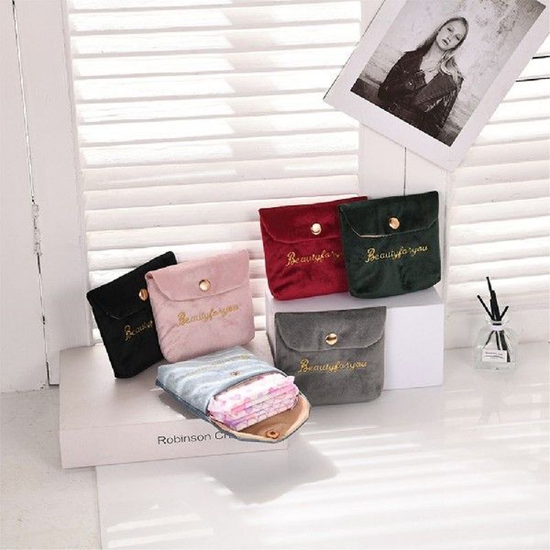Portable Sanitary Napkin Storage Bag Lipstick Card Holders