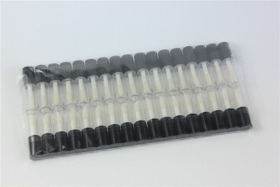 68pcs/lot 1.2ml Empty Clear Lip Gloss Tube With Blck Lid Li