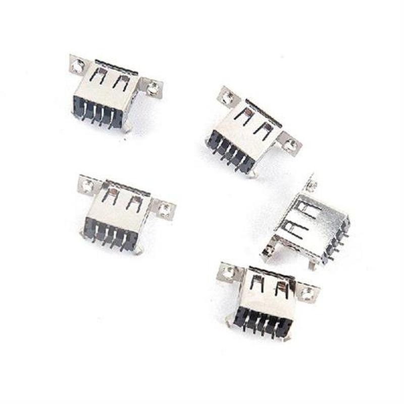 5Pcs/lot Micro USB 2.0 Female Jack 4Pins USB Port Dock