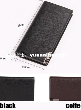 New Men's Leather Bifold Long Wallet Holder Clutch Handb
