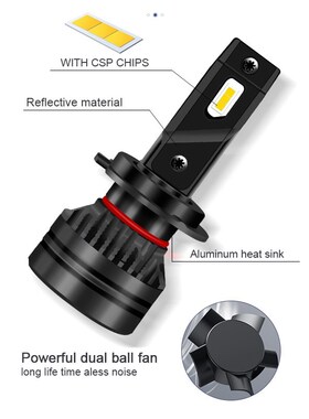 2Pcs H1 H4 H7 Led H11 HB3 9005 HB4 9006 Led Headlights CSP C