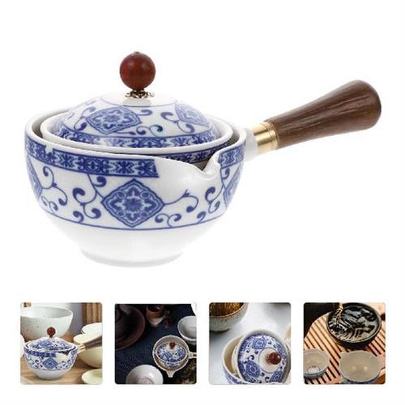 Tea Teapot Ceramic Pot Kettle Loose Leaf Handle Side