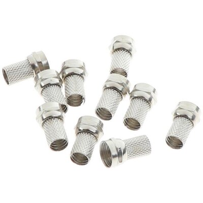 10Pcs Hot 75-5 F Connector Screw On Type 适用于 RG6 Satellit