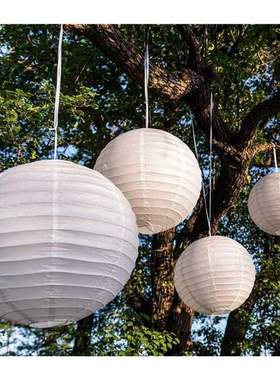 25 Pack White Paper Lantern with Various Sizes,Paper Lampsha