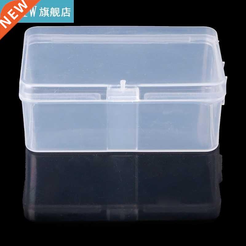 Rectangular Plaic Transparent orage Box Jewelry Beads Co