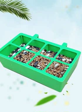4/8 Grids Plastic Hanging Cups Bird Feeding Bowl Feeder
