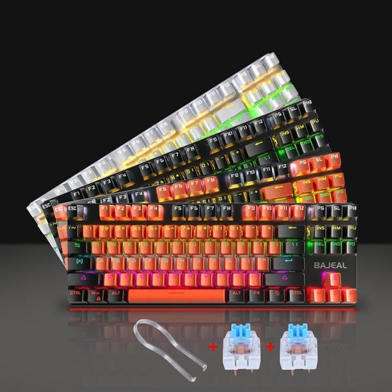 BAJEAL K200 87 Keys Mechanical Gaming Keyboards Wired Keyboa