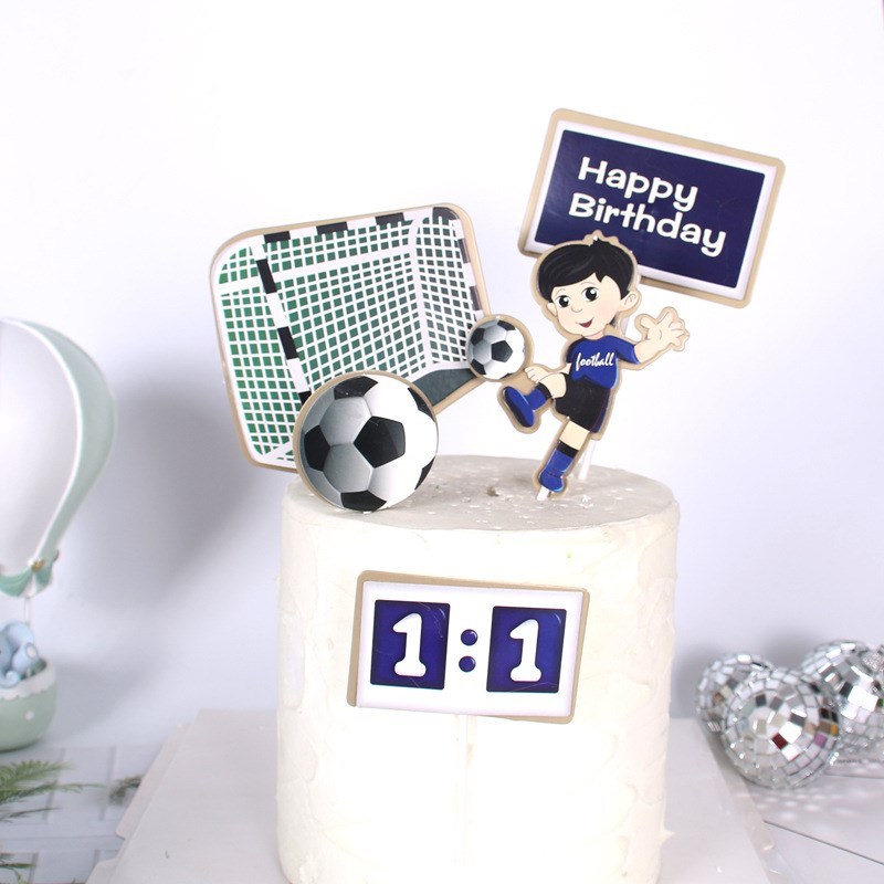 5pcs/set Cake Topper Foottball Soccer Sports DIY Cake cake T