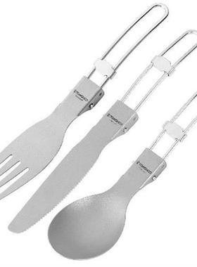 3pcs Titanium Fork Spoon Knife Set Ultra-light Folding