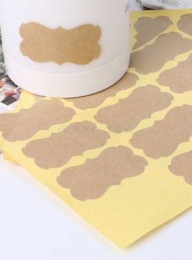 120Pcs/Lot Stickers Vintage Blank Kraft Label Handmade Seali