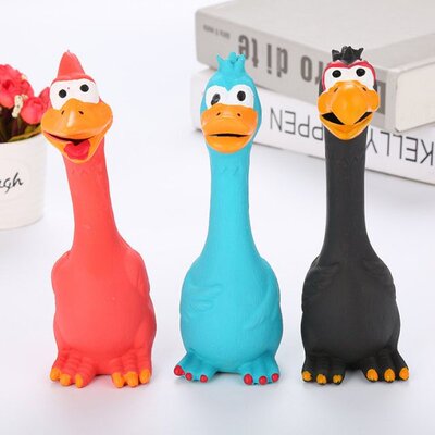 Screaming Chicken Animal Shaped Pet Dog Cat Interactive Toy