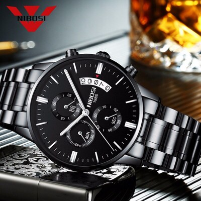 NIBOSI Relogio Masculino  Watches Luxury Famous Top Brand &#