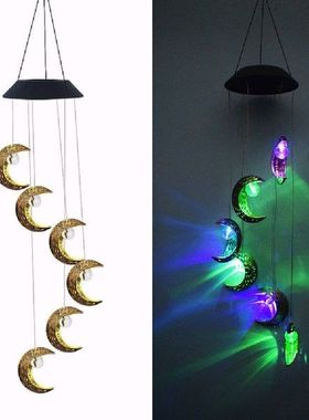 Moon Wind Chime Lamps Windbell Pendant Light Outdoor Wall
