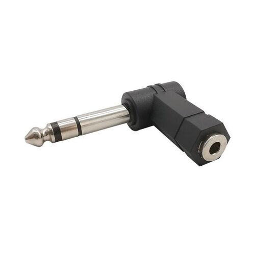 1PCS Right Angle Stereo Audio Adapter 1/4 Inch 6.35mm Male P