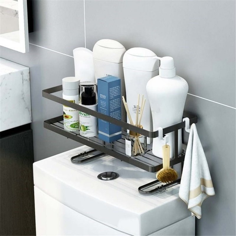 1-2Tier Bathroom Above The Toilet Rack The Toilet Bathroom W