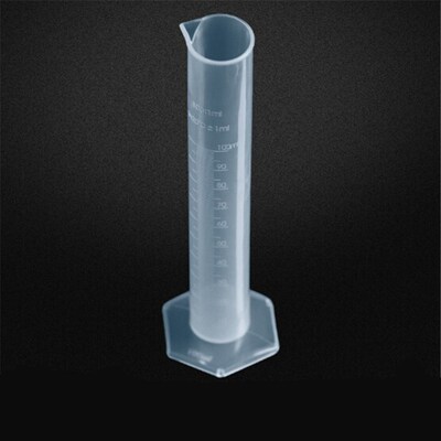 1PCS 100ml Plastic Measuring Cylinder for Laboratory Supplie