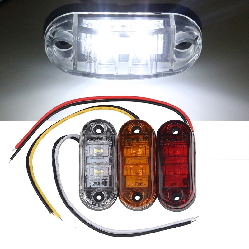10pc 24/12v Led Side Marker Blinker Lights for Trailer Truck